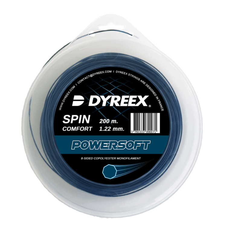 Dyreex tennis string Powersoft 200 m. set - 1.22 mm. String that provided a very high level of comfort for a monofilament and this was achieved thanks to the very high elasticity of the string.