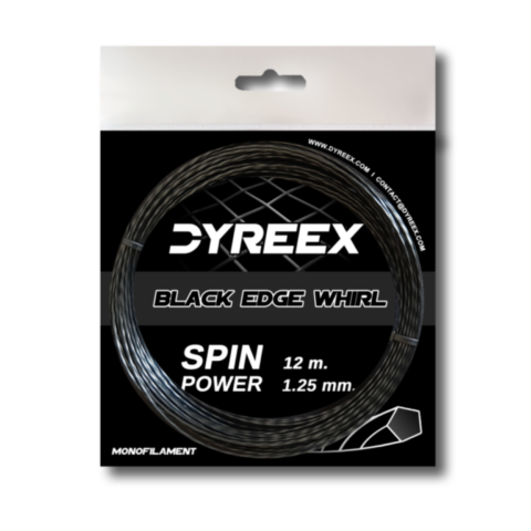 Tennis string Dyreex Black Edge Whirl 12 m. set and 200 m. reel