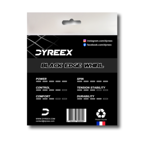 Dyreex tennis string Black Edge Whirl - Max Spin