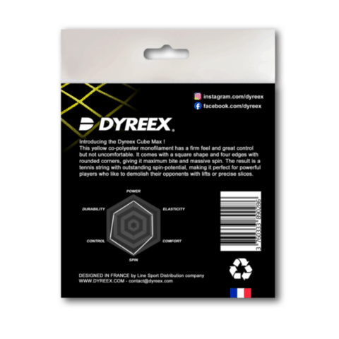 Dyreex Cube Max - Tennis string with control and spin