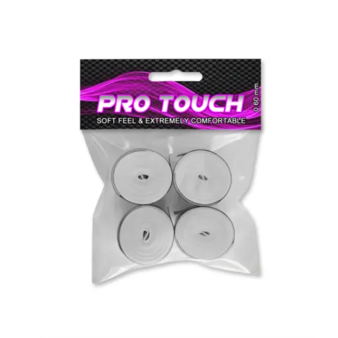 Dyreex tennis overgrip Pro Touch - ultra comfort and tacky  4 pcs. white