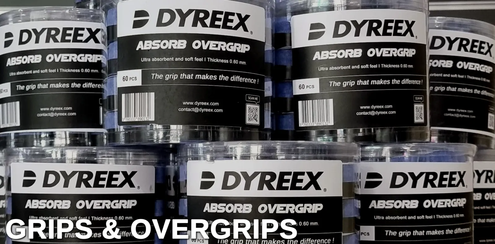 Do you sweat on the tennis court? Dyreex grips and overgrips