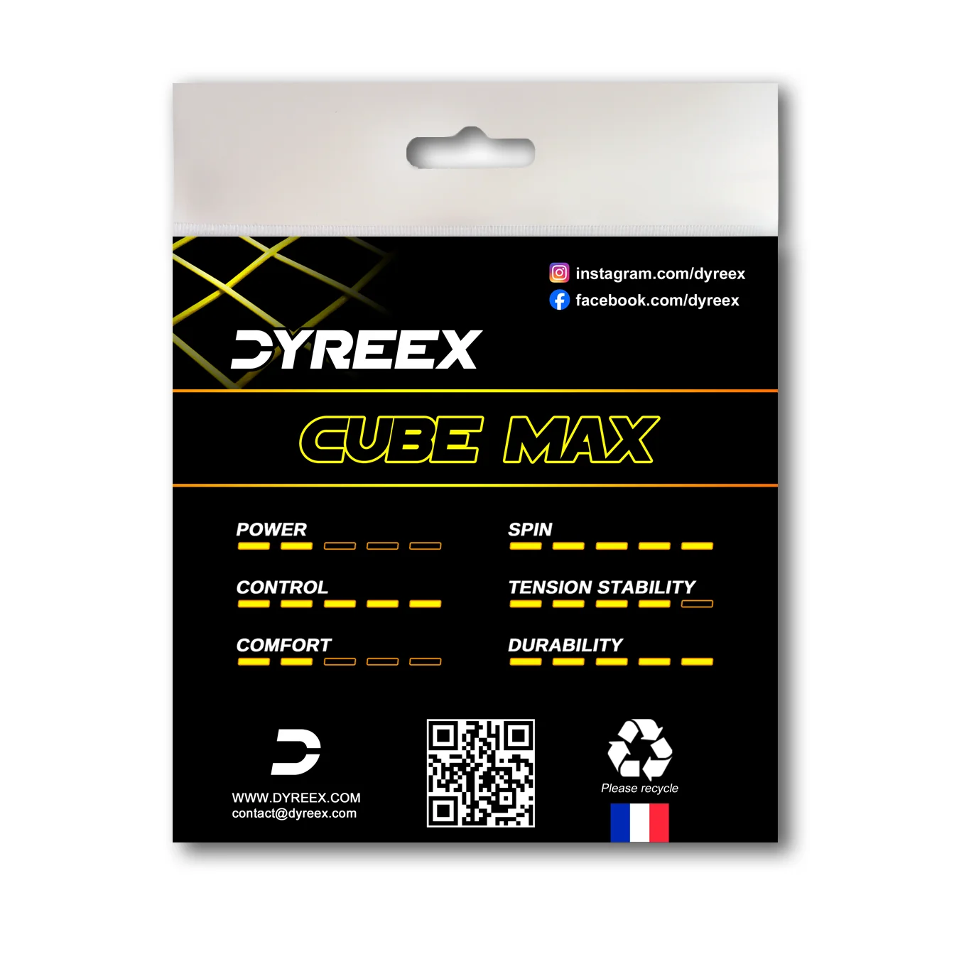 Dyreex Cube Max - Tennis string with control and spin
