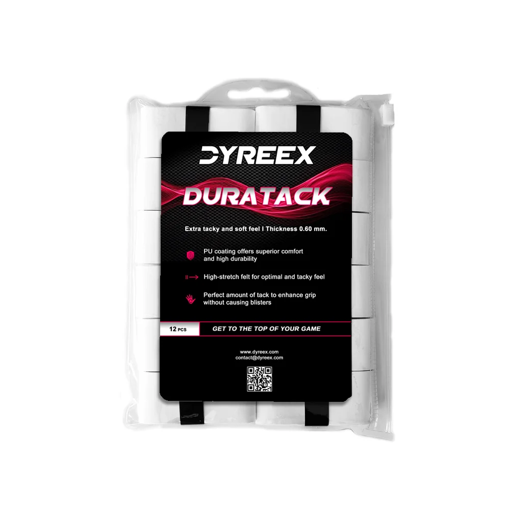 Dyreex tennis overgrip duratack - extreme durability 12 pcs. white
